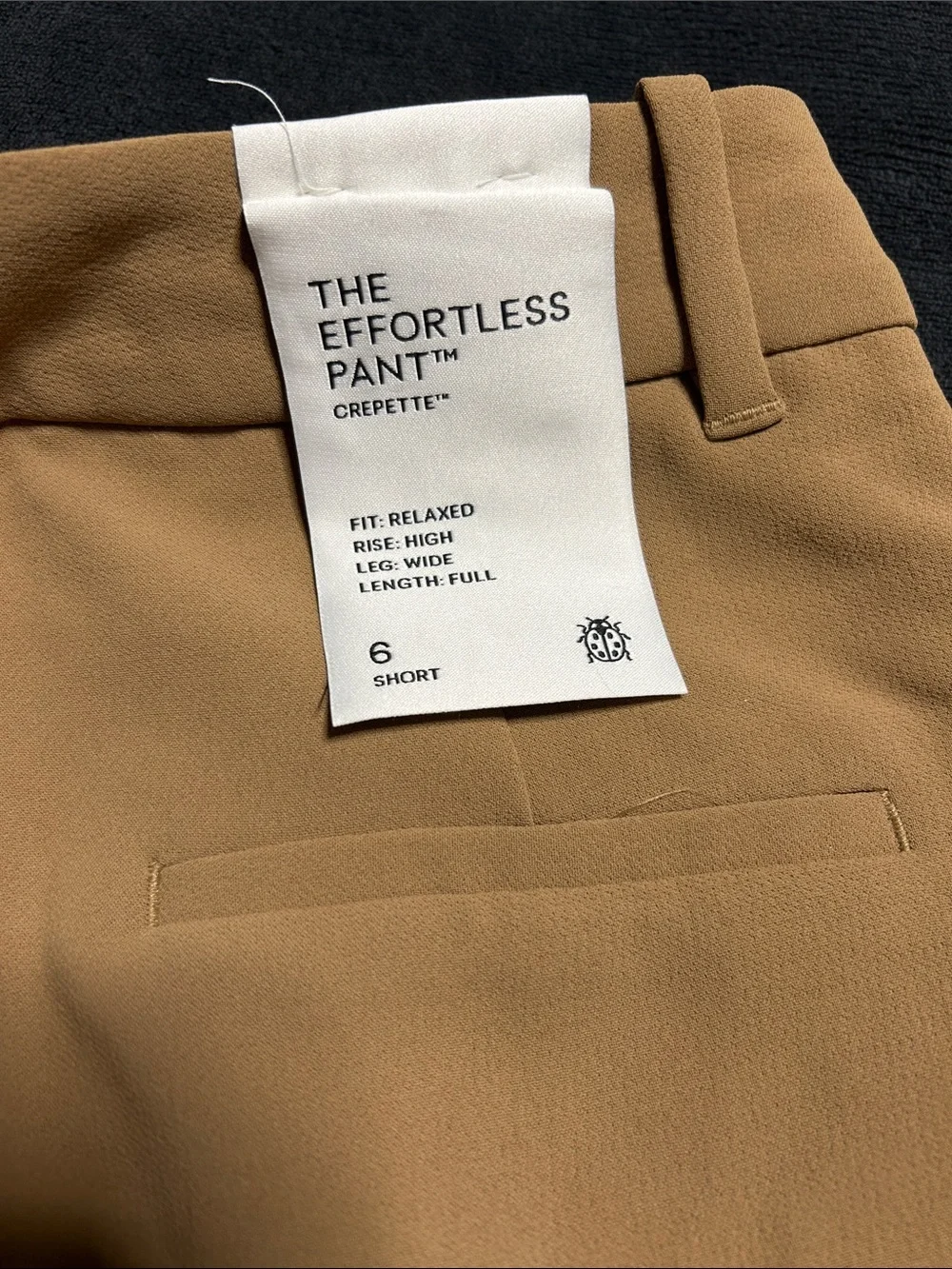 Aritzia Wide-Leg High-Waist Trousers — Camel/Tan